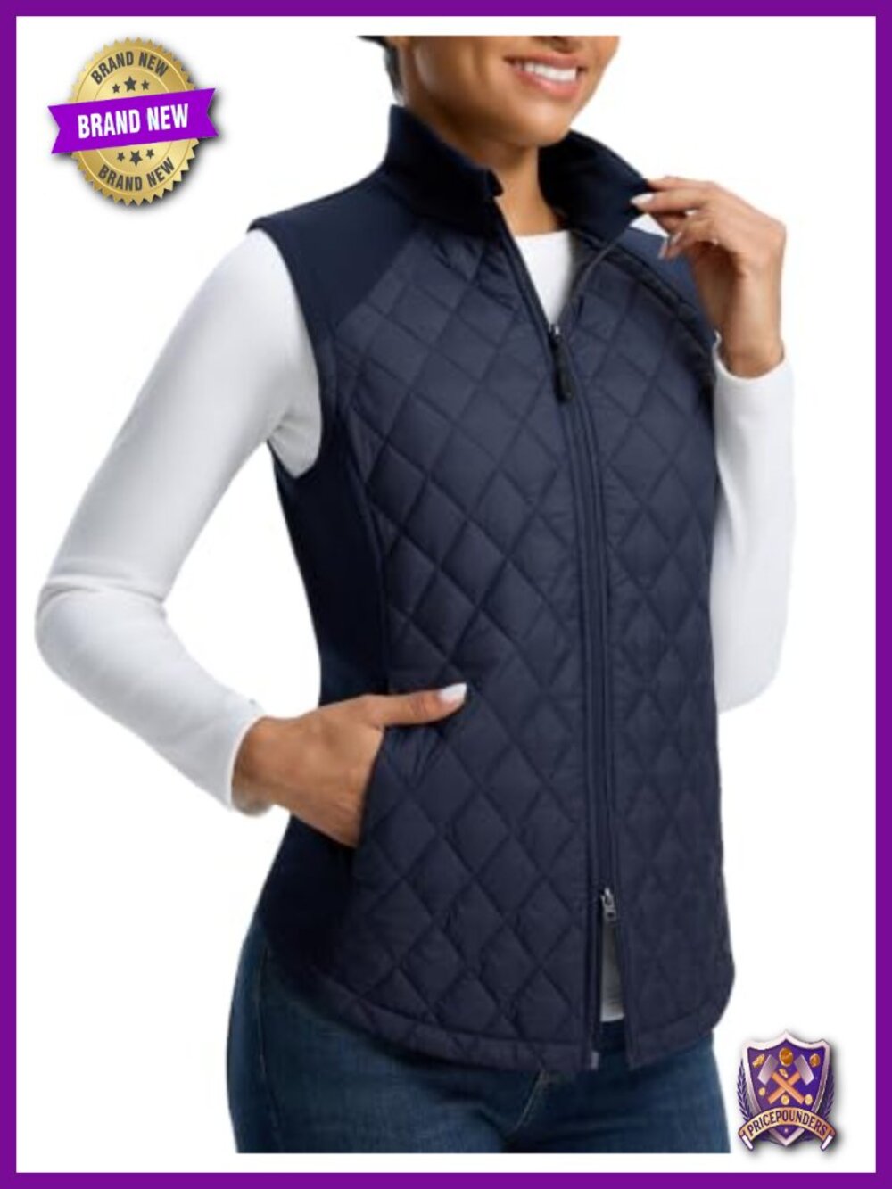 baleaf Women's Puffer Vest Lightweight Winter Warm Water Resistant